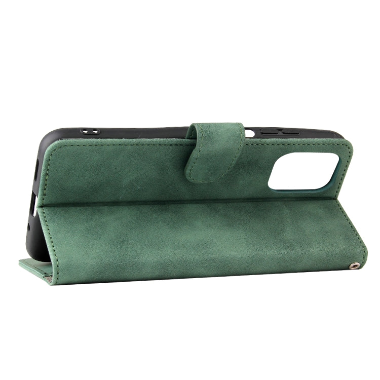 For Doogee N40 Pro Solid Color Skin Feel Magnetic Buckle Horizontal Flip PU Leather Case with Holder & Card Slots & Wallet(Green) - More Brand by buy2fix | Online Shopping UK | buy2fix