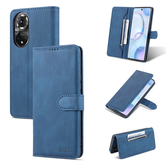 For Honor 50 Pro AZNS Dream II Skin Feel PU+TPU Horizontal Flip Leather Case with Holder & Card Slots & Wallet(Blue) - Honor Cases by AZNS | Online Shopping UK | buy2fix