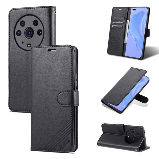 For Honor Magic3 Pro AZNS Sheepskin Texture Horizontal Flip Leather Case with Holder & Card Slots & Wallet(Black) - Honor Cases by AZNS | Online Shopping UK | buy2fix