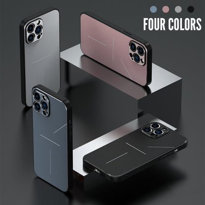 For iPhone 11 Pro Max R-JUST RJ-52 3-Line Style Metal TPU Shockproof Protective Case (Black) - iPhone 11 Pro Max Cases by R-JUST | Online Shopping UK | buy2fix