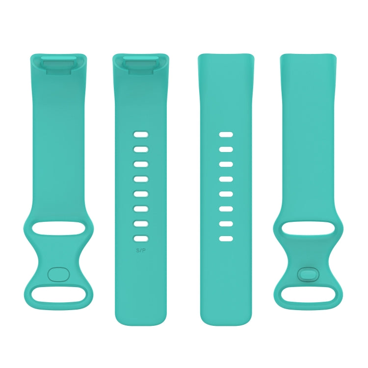 For Fitbit Charge 5 Silicone Watch Band, Size:S(Mint Green) - Watch Bands by buy2fix | Online Shopping UK | buy2fix