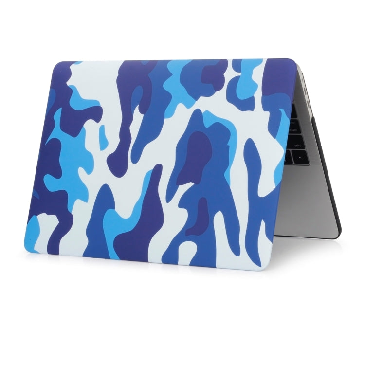 For MacBook Retina 12 inch A1534 Camouflage Pattern Laptop Water Decals PC Protective Case(Blue Camouflage) - MacBook Cases by buy2fix | Online Shopping UK | buy2fix