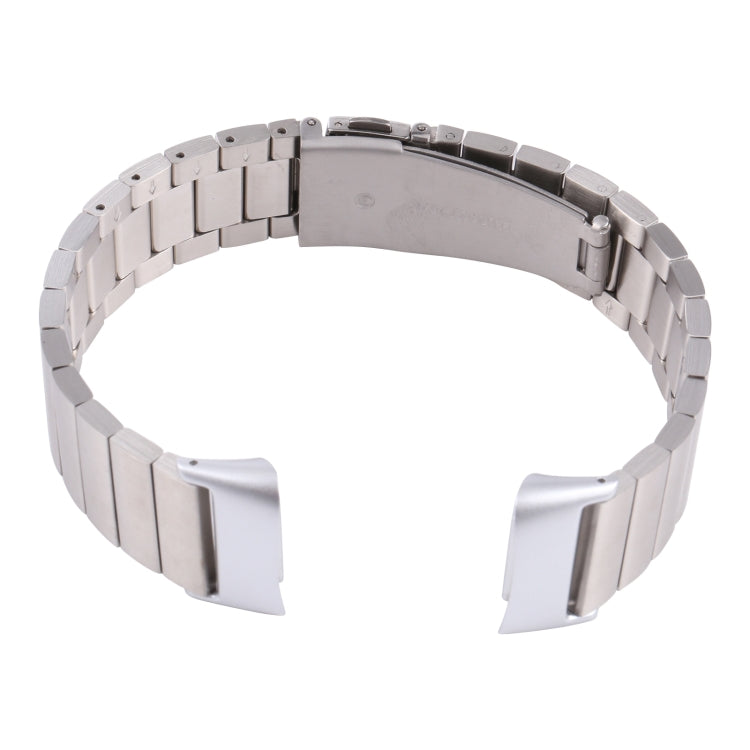 For Fitbit Charge 5 One-bead Steel Strap Watch Band(Silver) - Watch Bands by buy2fix | Online Shopping UK | buy2fix