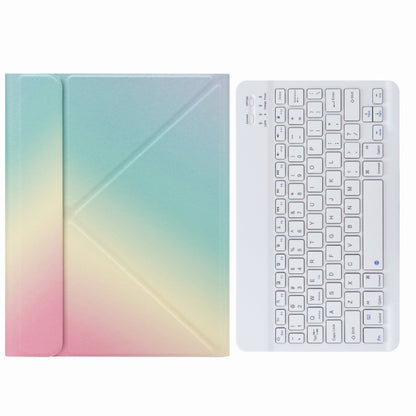 H-102 Bluetooth Keyboard Leather Case with Rear Three-fold Holder For iPad 10.2 2020 & 2019 / Pro 10.5 inch(Rainbow) - Universal by buy2fix | Online Shopping UK | buy2fix