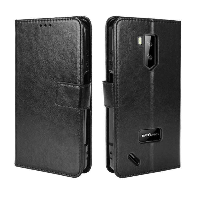 For Ulefone Armor X9 Retro Crazy Horse Texture Leather Phone Case(Black) - Ulefone Cases by buy2fix | Online Shopping UK | buy2fix