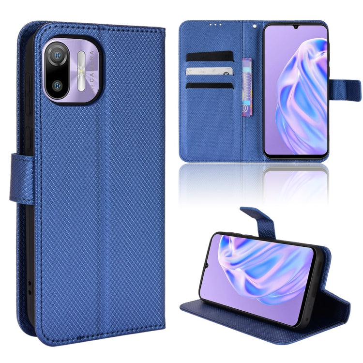 For Ulefone Note 6/ Note 6P Diamond Texture Leather Phone Case(Blue) - Ulefone Cases by buy2fix | Online Shopping UK | buy2fix