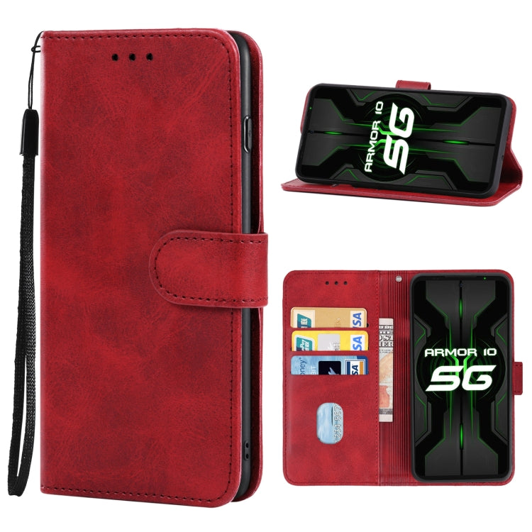 Leather Phone Case For Ulefone Armor 10 5G(Red) - Ulefone Cases by buy2fix | Online Shopping UK | buy2fix