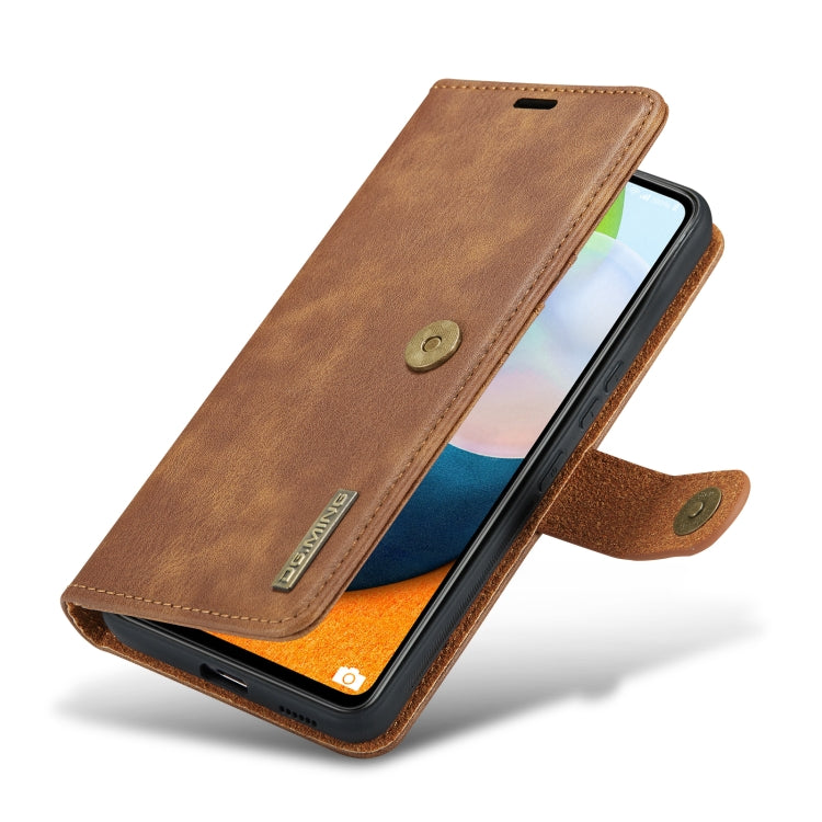 For Samsung Galaxy A53 5G DG.MING Crazy Horse Texture Detachable Magnetic Leather Phone Case(Brown) - Galaxy Phone Cases by DG.MING | Online Shopping UK | buy2fix