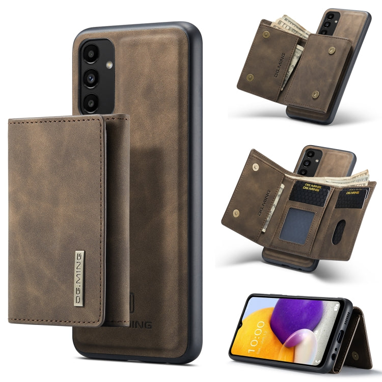 For Samsung Galaxy A13 4G DG.MING M1 Series 3-Fold Multi Card Wallet  Phone Case(Coffee) - Galaxy Phone Cases by DG.MING | Online Shopping UK | buy2fix