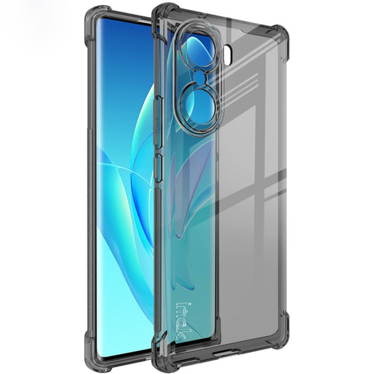 For Honor 60 5G imak All-inclusive Shockproof Airbag TPU Case with Screen Protector(Transparent Black) - Honor Cases by imak | Online Shopping UK | buy2fix