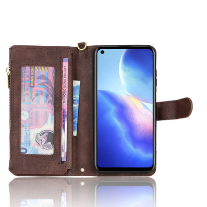 For Blackview A90 Litchi Texture Zipper Leather Phone Case(Brown) - More Brand by buy2fix | Online Shopping UK | buy2fix