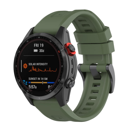 For Garmin Fenix 7S Quick Release Silicone Watch Band(Army Green) - Watch Bands by buy2fix | Online Shopping UK | buy2fix