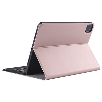 A11B-A Lambskin Texture Ultra-thin Bluetooth Keyboard Leather Case with Pen Holder & Touchpad For iPad Air 5 2022 / Air 4 2020 10.9 & Pro 11 inch 2021 / 2020 / 2018(Rose Gold) - Universal by buy2fix | Online Shopping UK | buy2fix