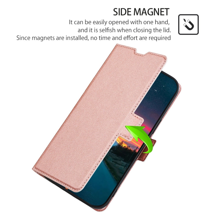 For Blackview A60 Ultra-thin Voltage Side Buckle PU + TPU Leather Phone Case(Rose Gold) - More Brand by buy2fix | Online Shopping UK | buy2fix