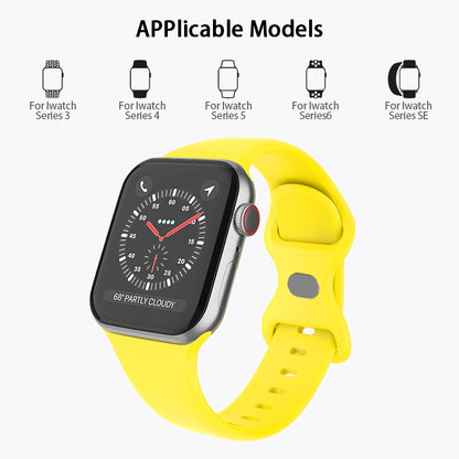 Butterfly Buckle Silicone Watch Band, Size: L For Apple Watch Ultra 49mm&Watch Ultra 2 49mm / Series 9&8&7 45mm / SE 3&SE 2&6&SE&5&4 44mm / 3&2&1 42mm(Red) - Watch Bands by buy2fix | Online Shopping UK | buy2fix