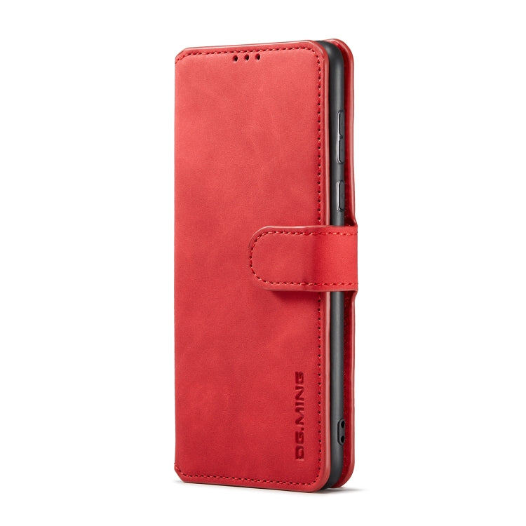 For Samsung Galaxy A73 5G DG.MING Retro Oil Edge Flip Leather Phone Case(Red) - Galaxy Phone Cases by DG.MING | Online Shopping UK | buy2fix