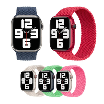 150mm Nylon Braided Watch Band For Apple Watch Ultra 49mm&Watch Ultra 2 49mm / Series 9&8&7 45mm / SE 3&SE 2&6&SE&5&4 44mm / 3&2&1 42mm (Pink) - Watch Bands by buy2fix | Online Shopping UK | buy2fix