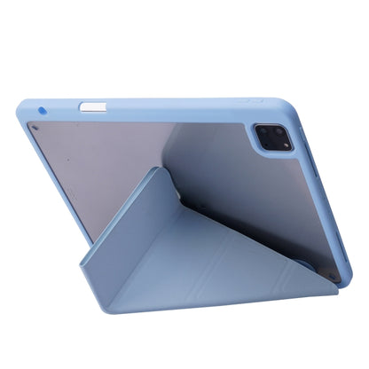 For iPad Air 13 2024 / iPad Pro 12.9 2022 / 2021 / 2020 / 2018 Deformation Transparent Acrylic Leather Tablet Case(Light Blue) - iPad Pro 12.9 (2022/2021) Cases by buy2fix | Online Shopping UK | buy2fix