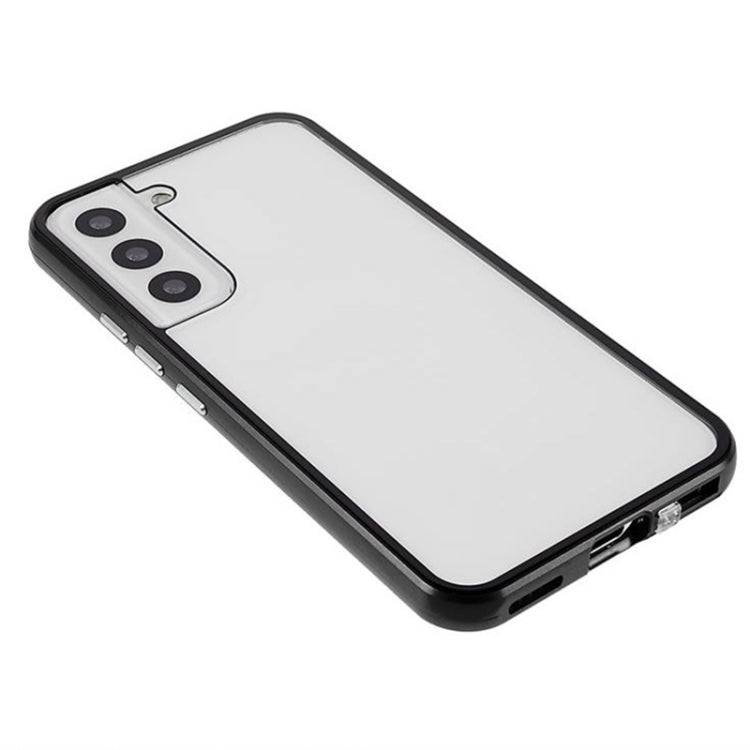For Samsung Galaxy S21+ 5G Anti-peeping Magnetic Double-sided Tempered Glass Phone Case(Silver) - Galaxy S21+ 5G Cases by buy2fix | Online Shopping UK | buy2fix