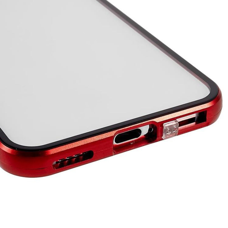 For Samsung Galaxy S21+ 5G Anti-peeping Magnetic Double-sided Tempered Glass Phone Case(Red) - Galaxy S21+ 5G Cases by buy2fix | Online Shopping UK | buy2fix