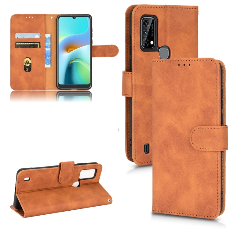 For Blackview A50 Skin Feel Magnetic Flip Leather Phone Case(Brown) - More Brand by buy2fix | Online Shopping UK | buy2fix