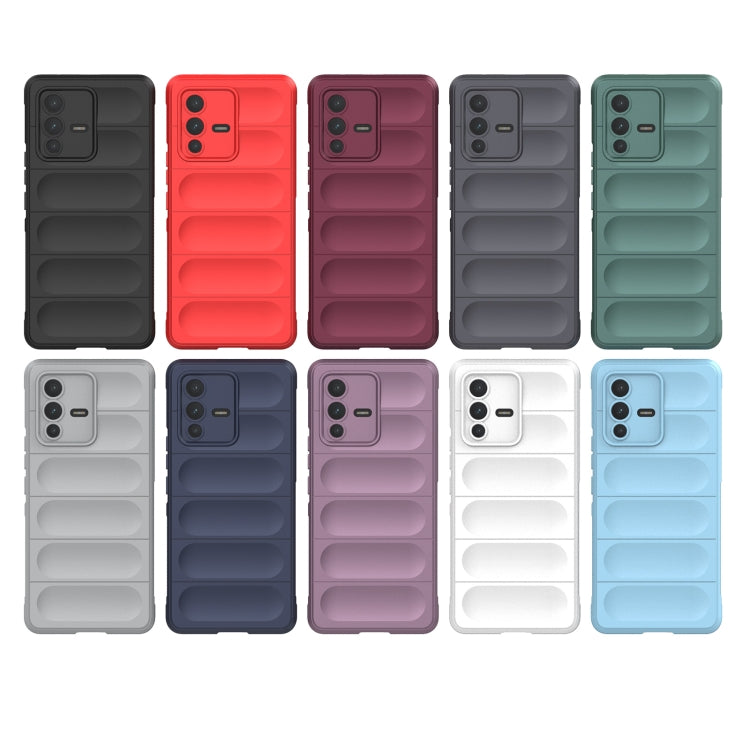 For vivo S12 Pro Magic Shield TPU + Flannel Phone Case(Dark Blue) - vivo Cases by buy2fix | Online Shopping UK | buy2fix