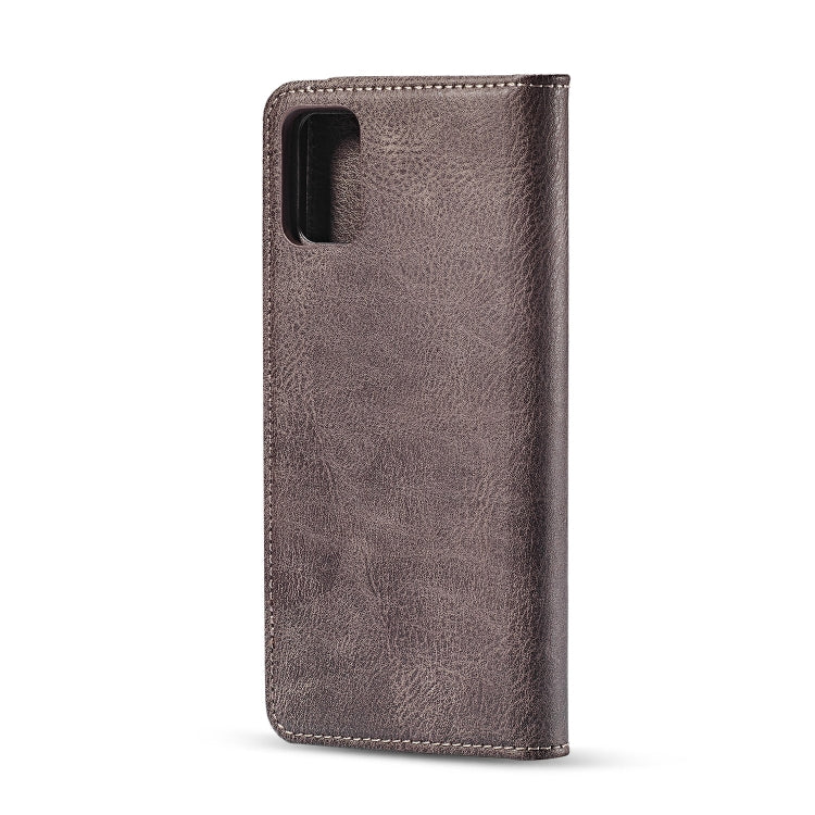 For Galaxy A71 DG.MING Crazy Horse Texture Flip Detachable Magnetic Leather Case with Holder & Card Slots & Wallet(Grey) - Galaxy Phone Cases by DG.MING | Online Shopping UK | buy2fix