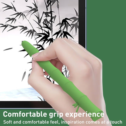 For Samsung Galaxy Tab S7/S7+/S8/S8+ LOVE MEI Bamboo Liquid Silicone Gel Stylus Pen Protective Case(Dark Green) - Pencil Accessories by LOVE MEI | Online Shopping UK | buy2fix
