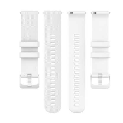 For ID205 / Willful SW021 19mm Silicone Plaid Watch Band(White) - Watch Bands by buy2fix | Online Shopping UK | buy2fix