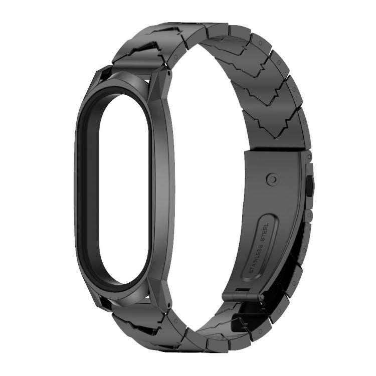 For Xiaomi Mi Band 7 / 7 NFC MIJOBS GT Metal Stainless Steel V-shaped Watch Band(Black) - Watch Bands by MIJOBS | Online Shopping UK | buy2fix