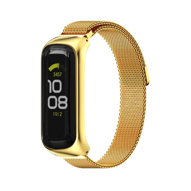 For Samsung Galaxy Fit 2 MIJOBS Milan Magnetic Stainless Steel Watch Band(Gold) - Watch Bands by MIJOBS | Online Shopping UK | buy2fix