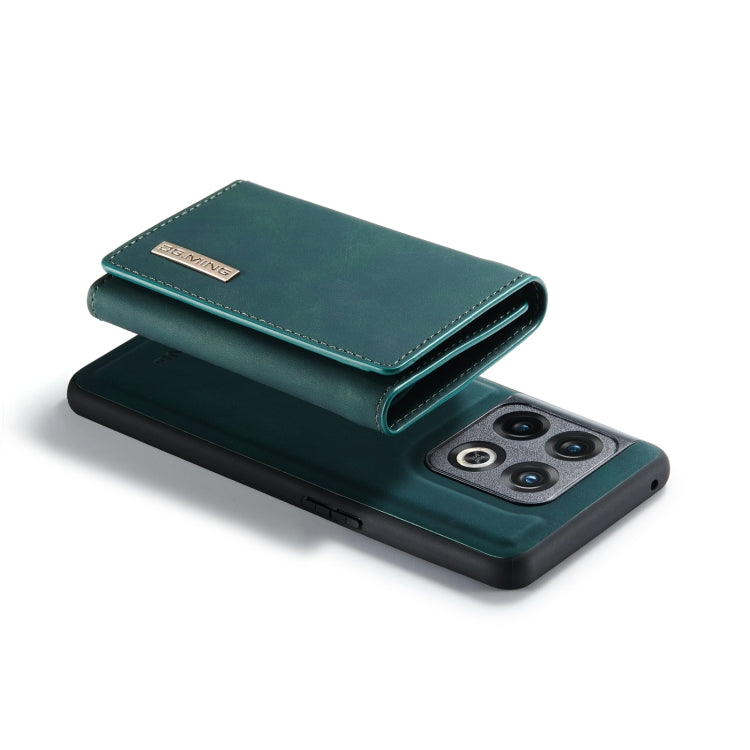 For OnePlus 10 Pro DG.MING M1 Series 3-Fold Multi Card Wallet + Magnetic Phone Case(Green) - OnePlus Cases by DG.MING | Online Shopping UK | buy2fix