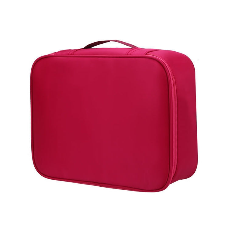 Multifunctional Thickened Large-capacity Document Storage Bag, Specification:Three Layers with Card Slot(Wine Red) - Digital Storage Bag by buy2fix | Online Shopping UK | buy2fix