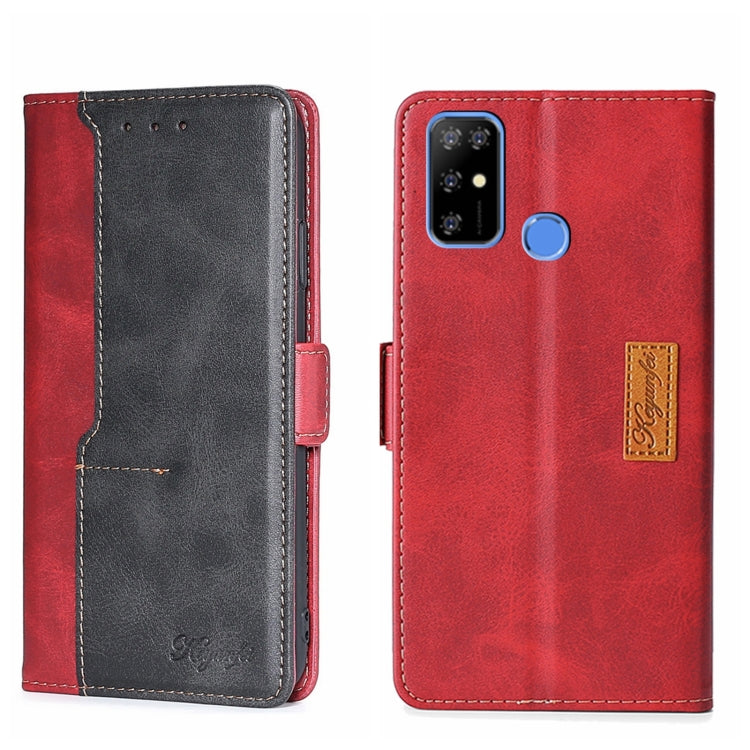 For Doogee X96 Pro Contrast Color Side Buckle Leather Phone Case(Red + Black) - Doogee Cases by buy2fix | Online Shopping UK | buy2fix