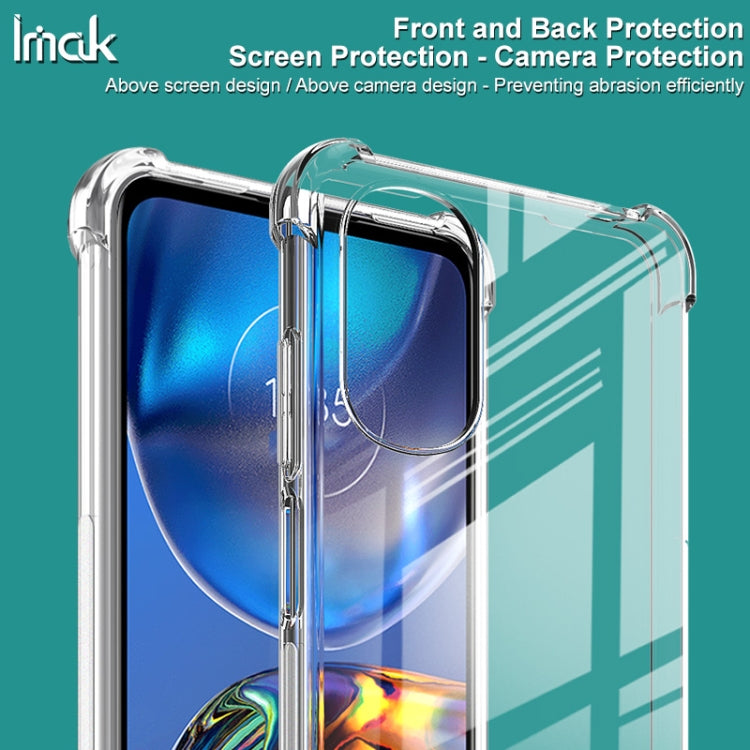 For Motorolo Moto E32 4G IMAK All-inclusive Shockproof Airbag TPU Case with Screen Protector (Transparent) - Motorola Cases by imak | Online Shopping UK | buy2fix