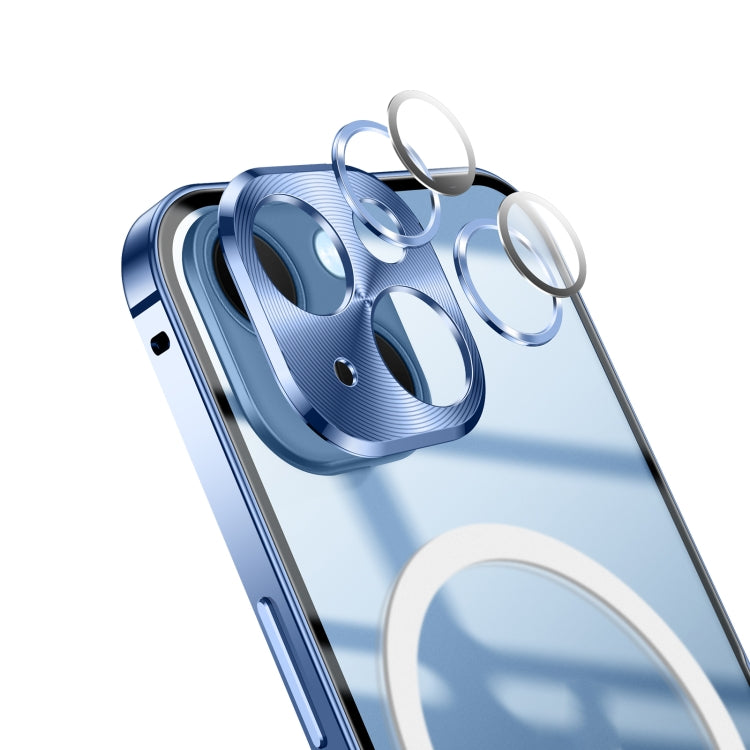 For iPhone 13 MagSafe Frosted Metal Phone Case(Blue) - iPhone 13 Cases by buy2fix | Online Shopping UK | buy2fix