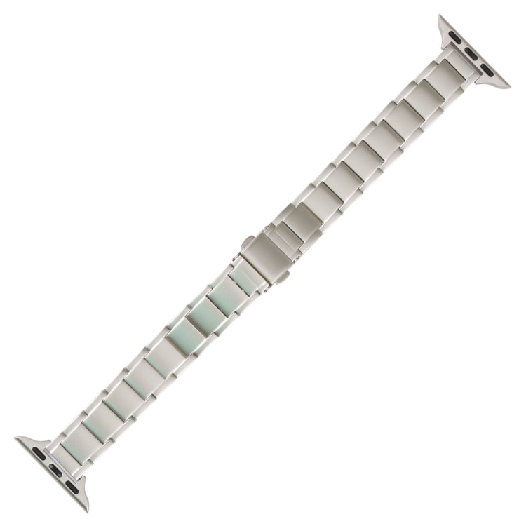 Three Beads Metal Watch Band For Apple Watch Ultra 49mm&Watch Ultra 2 49mm / Series 9&8&7 45mm / SE 3&SE 2&6&SE&5&4 44mm / 3&2&1 42mm(Starlight) - Watch Bands by buy2fix | Online Shopping UK | buy2fix