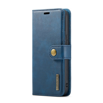 For iPhone 14 Pro DG.MING Crazy Horse Texture Detachable Magnetic Leather Case(Blue) - iPhone 14 Pro Cases by DG.MING | Online Shopping UK | buy2fix