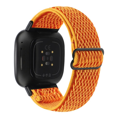 For Fitbit Versa 4 / Sense 2 Universal Wave Nylon Watch Band(Orange) - Watch Bands by buy2fix | Online Shopping UK | buy2fix