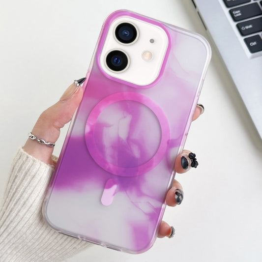 For iPhone 12 Watercolor Magsafe Phone Case(Purple) - iPhone 12 / 12 Pro Cases by buy2fix | Online Shopping UK | buy2fix