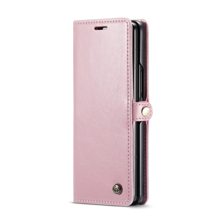 For Samsung Galaxy Z Fold4 CaseMe 003 Crazy Horse Texture Leather Phone Case(Rose Gold) - Galaxy Z Fold4 5G Cases by CaseMe | Online Shopping UK | buy2fix