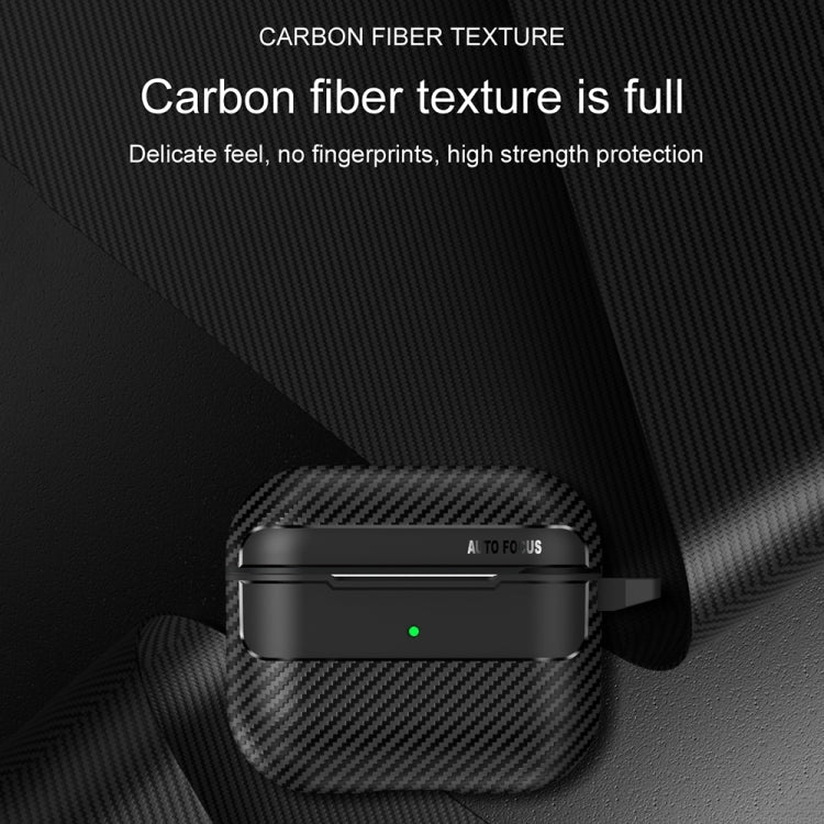 For AirPods 3 Carbon Fiber Texture Anti-fall Earphone Protective Case(Black) - For AirPods 3 by buy2fix | Online Shopping UK | buy2fix