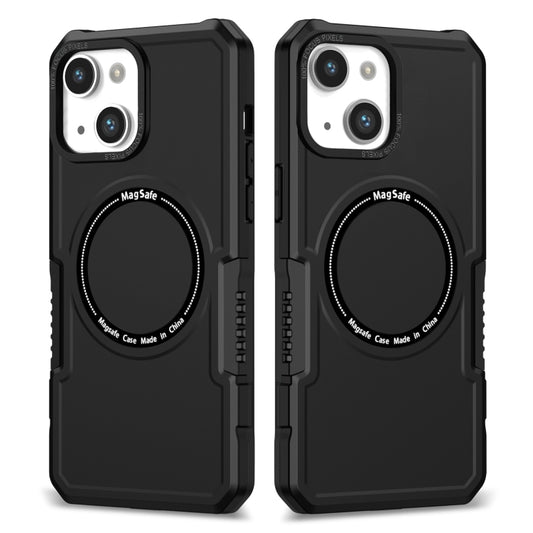 For iPhone 14 Plus MagSafe Shockproof Armor Phone Case(Black) - iPhone 14 Plus Cases by buy2fix | Online Shopping UK | buy2fix