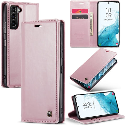 For Samsung Galaxy S22+ 5G CaseMe 003 Crazy Horse Texture Leather Phone Case(Rose Gold) - Galaxy S22+ 5G Cases by CaseMe | Online Shopping UK | buy2fix