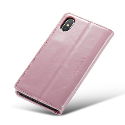 For iPhone XS Max CaseMe 003 Crazy Horse Texture Leather Phone Case(Rose Gold) - More iPhone Cases by CaseMe | Online Shopping UK | buy2fix