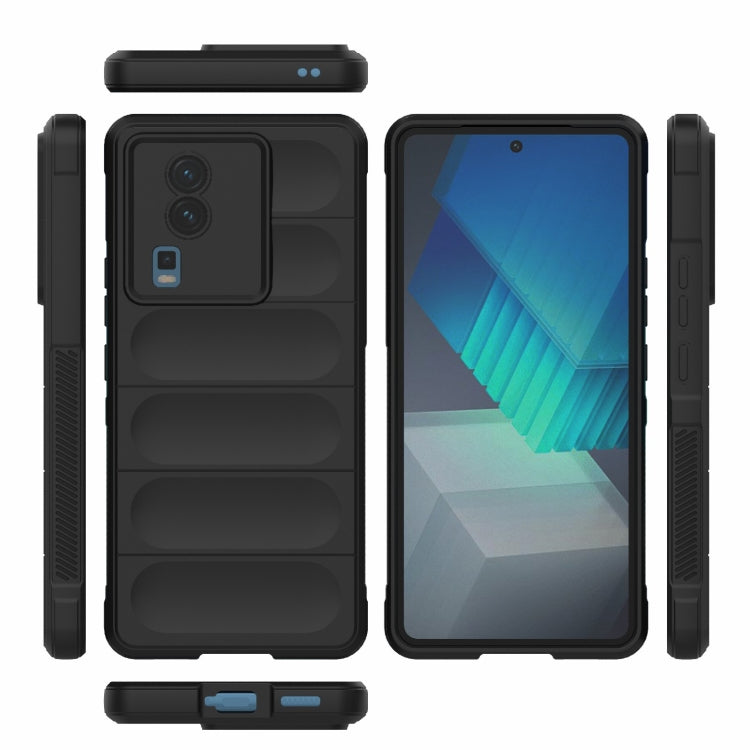 For vivo iQOO Neo7 Magic Shield TPU + Flannel Phone Case(Dark Grey) - vivo Cases by buy2fix | Online Shopping UK | buy2fix