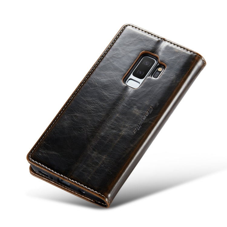 For Samsung Galaxy S9+ CaseMe 003 Crazy Horse Texture Leather Phone Case(Coffee) - Galaxy Phone Cases by CaseMe | Online Shopping UK | buy2fix