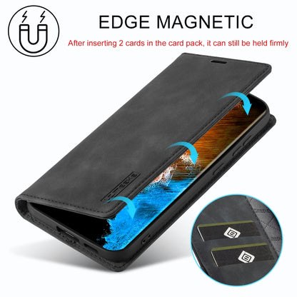 For Samsung Galaxy S23 5G LC.IMEEKE Strong Magnetism Ultra-thin Matte Leather Phone Case(Black) - Galaxy S23 5G Cases by LC.IMEEKE | Online Shopping UK | buy2fix