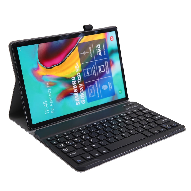 A610 For Galaxy Tab S6 Lite 10.4 P610 / P615 (2020) Bluetooth Keyboard Tablet Case with Stand & Elastic Pen Band(Black) - Samsung Keyboard by buy2fix | Online Shopping UK | buy2fix