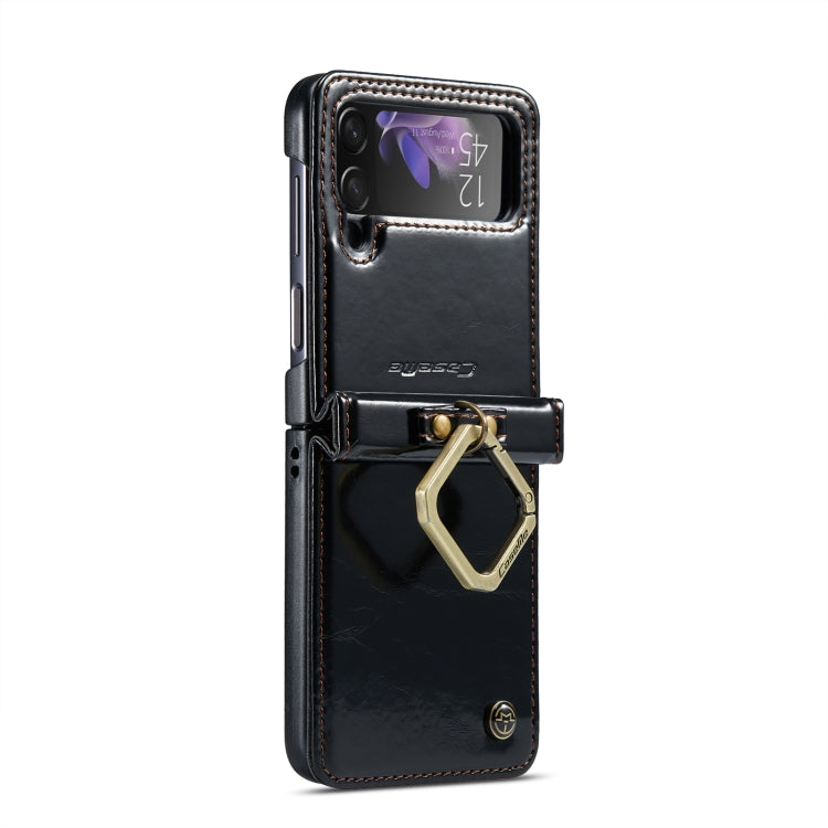 For Samsung Galaxy Z Flip3 5G CaseMe 003 Crazy Horse Texture Leather Phone Case with Lanyard(Coffee) - Galaxy Phone Cases by CaseMe | Online Shopping UK | buy2fix